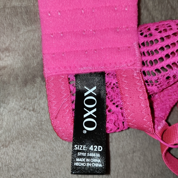 🆕 XOXO | Everyday Sexy Hot Pink Bra Size 42D Womens Pink Bra - Picture 10 of 14